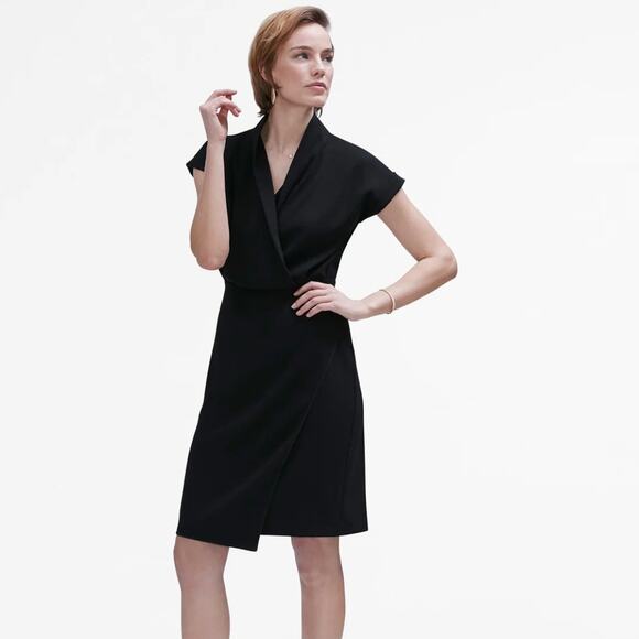 MM LAFLEUR The Tory Dress Black Crepe {MM47} - Picture 1 of 7